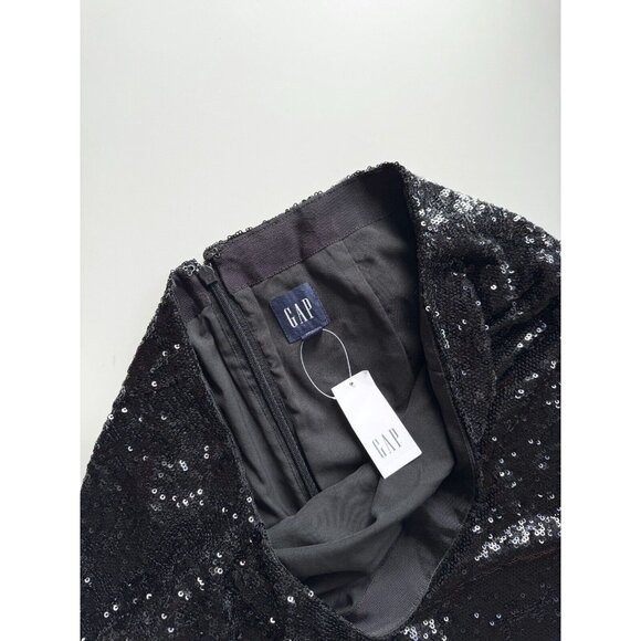 NWT GAP Black Sequin High Waisted Pencil Midi Skirt, Size S - Picture 10 of 14